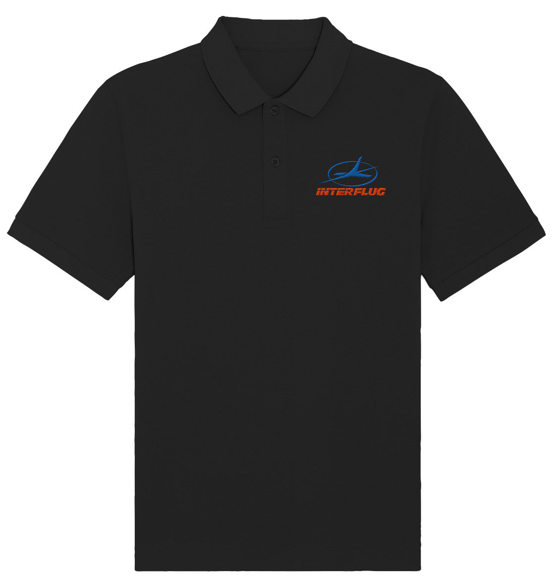 DDR Ostalgie Poloshirt bestickt • INTERFLUG