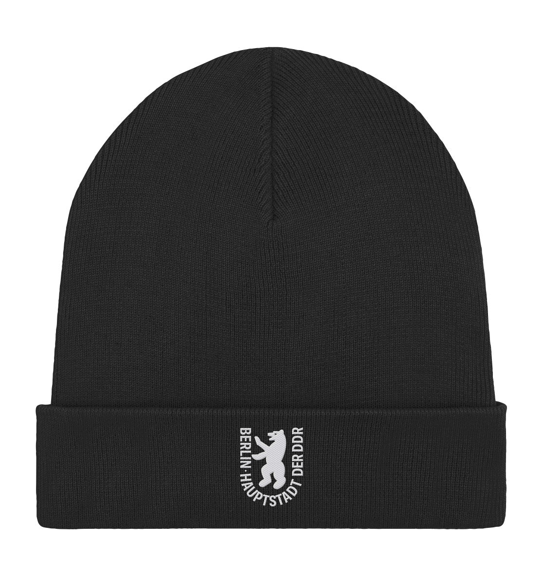 DDR Ostalgie Beanie bestickt • BERLIN - HAUPTSTADT DER DDR