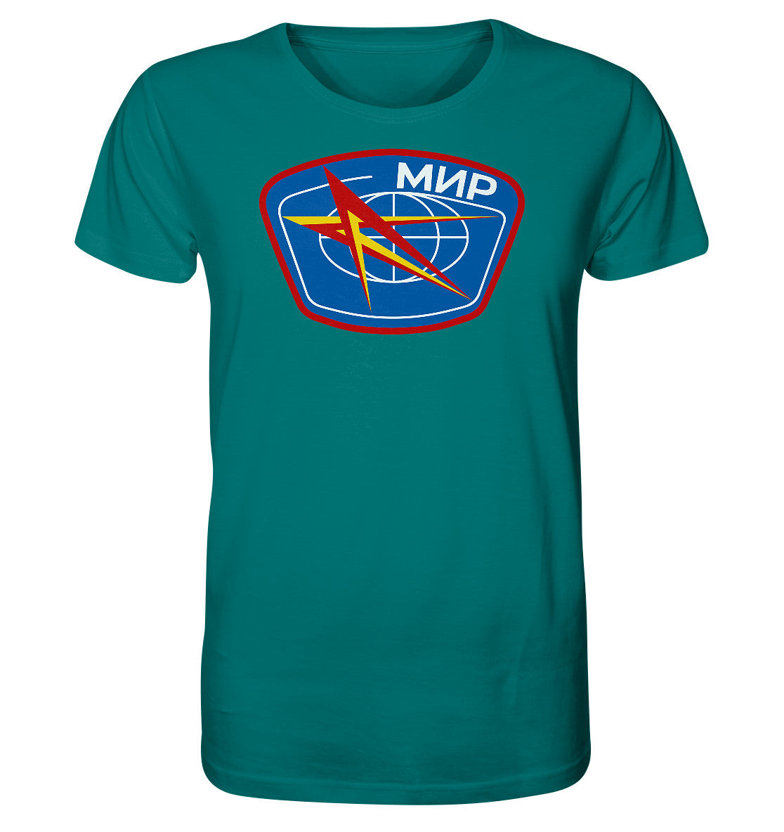 ORGANIC BIO SHIRT UNISEX • MIR - KOSMONAUTEN-BADGE