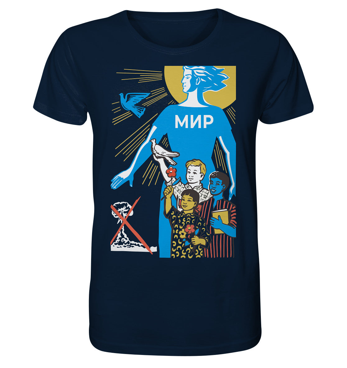 ORGANIC BIO SHIRT UNISEX • MIR - FRIEDEN (ORIGINAL-PLAKAT)