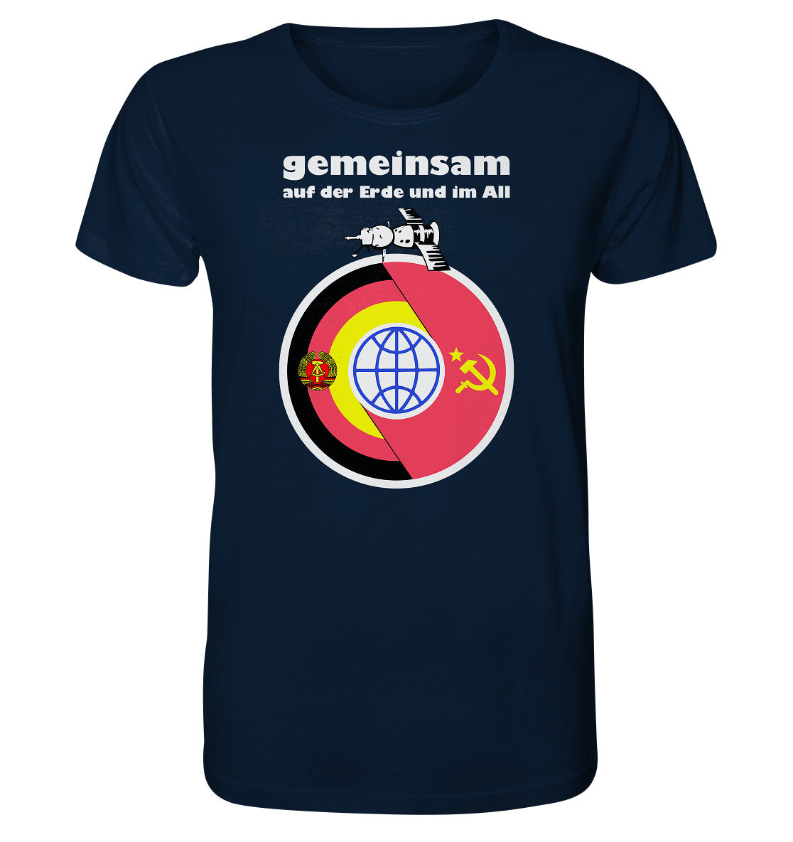ORGANIC BIO SHIRT UNISEX • GEMEINSAM AUF DER ERDE UND IM ALL