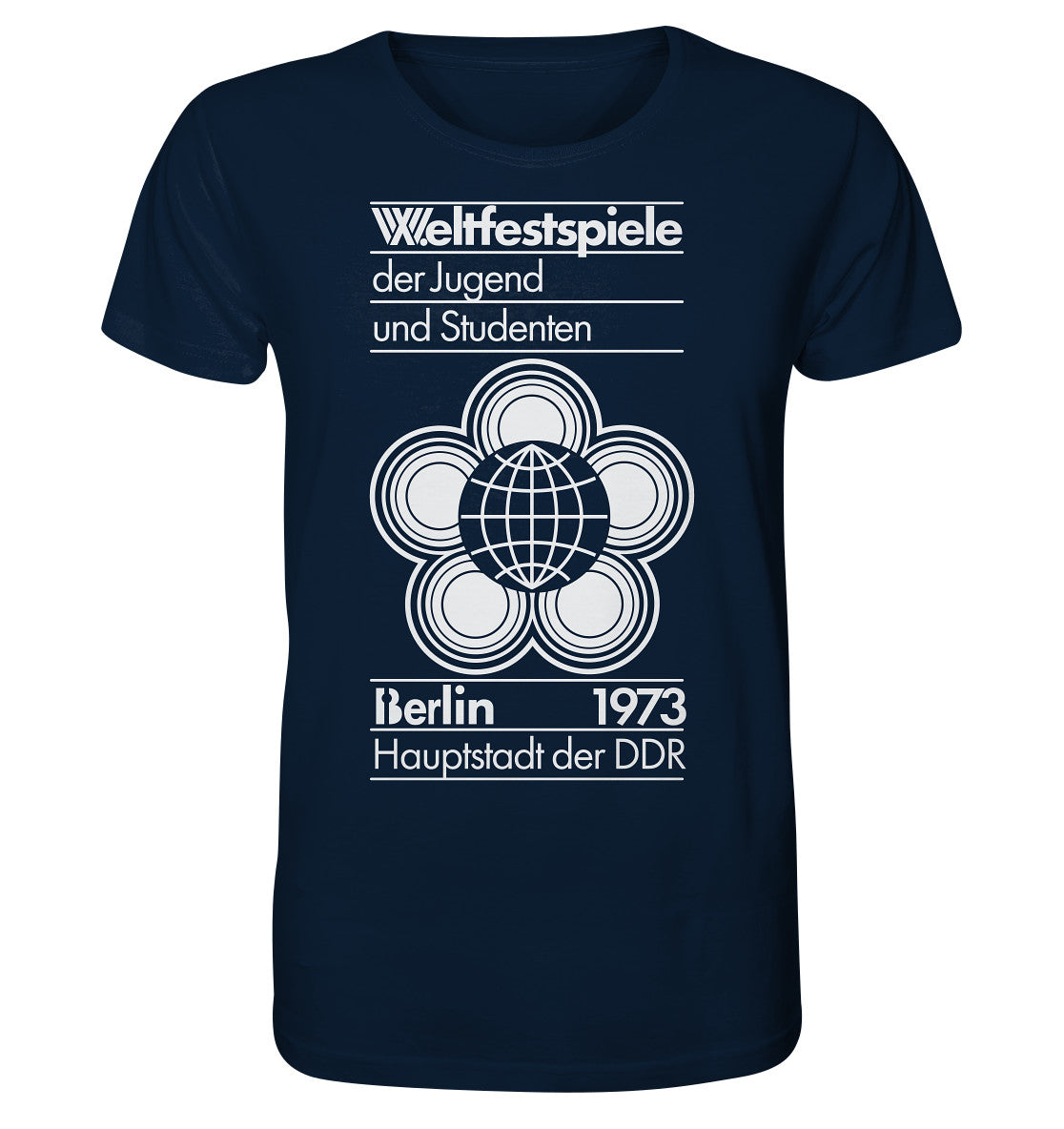 ORGANIC BIO SHIRT UNISEX • WELTFESTSPIELE BERLIN 1973 - PLAKATMOTIV