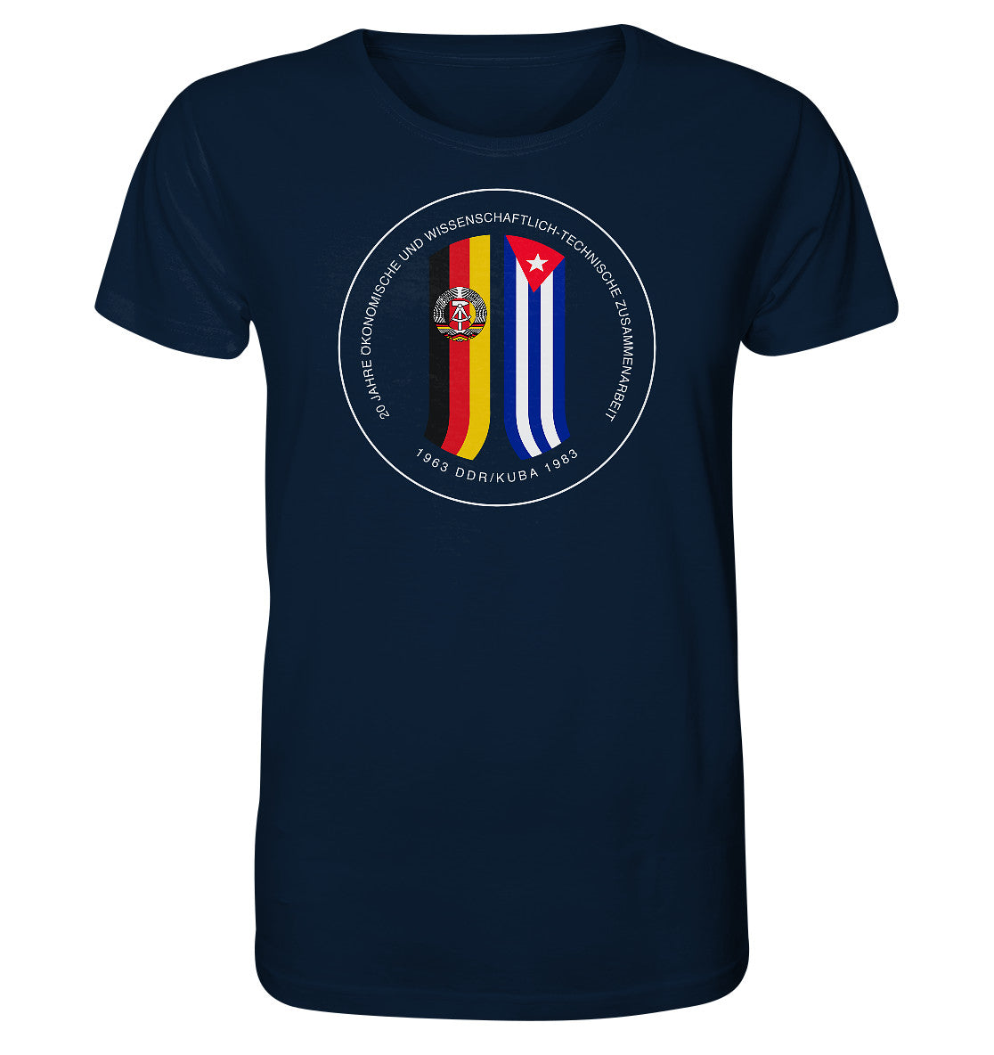 ORGANIC BIO SHIRT UNISEX • 20 JAHRE ZUSAMMENARBEIT DDR-KUBA