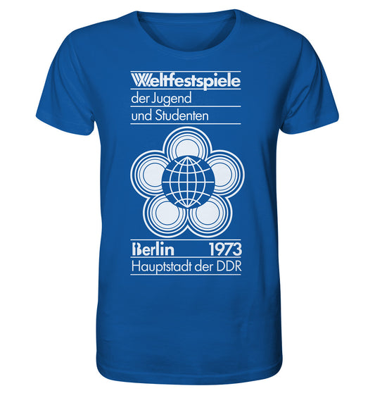 ORGANIC BIO SHIRT UNISEX • WELTFESTSPIELE BERLIN 1973 - PLAKATMOTIV