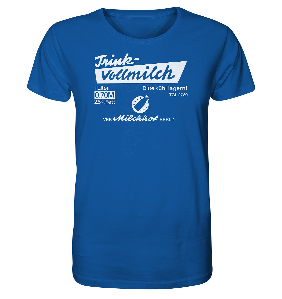 ORGANIC BIO SHIRT UNISEX • TRINK-VOLLMILCH dunkel