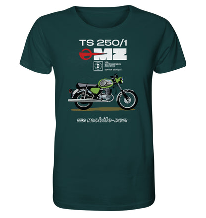 ORGANIC BIO SHIRT UNISEX • MZ TS 250 GRÜN (ORIGINAL DDR-PLAKAT)