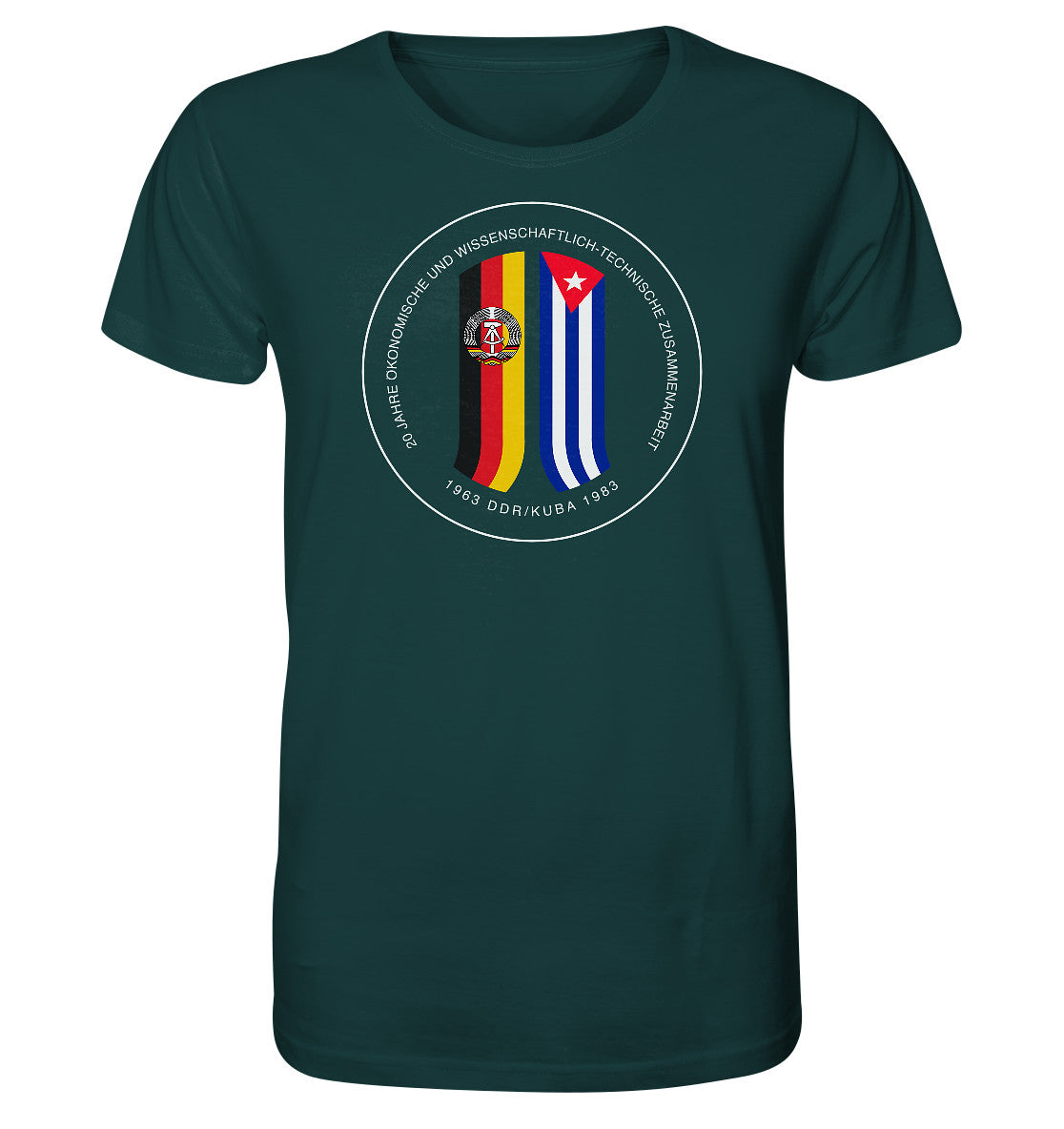ORGANIC BIO SHIRT UNISEX • 20 JAHRE ZUSAMMENARBEIT DDR-KUBA