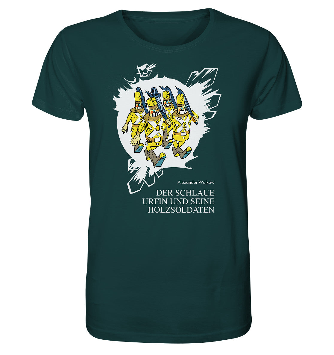 ORGANIC BIO SHIRT UNISEX • WOLKOW - DER SCHLAUE URFIN UND SEINE HOLZSOLDATEN