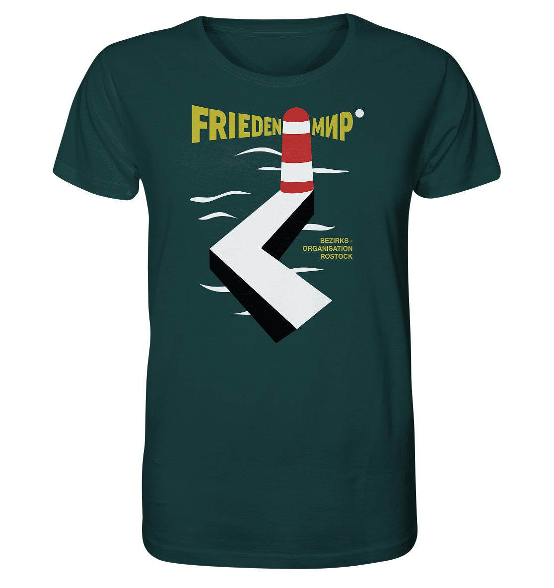 ORGANIC BIO SHIRT UNISEX • FRIEDEN - MIR - BEZIRKSORGANISATION ROSTOCK