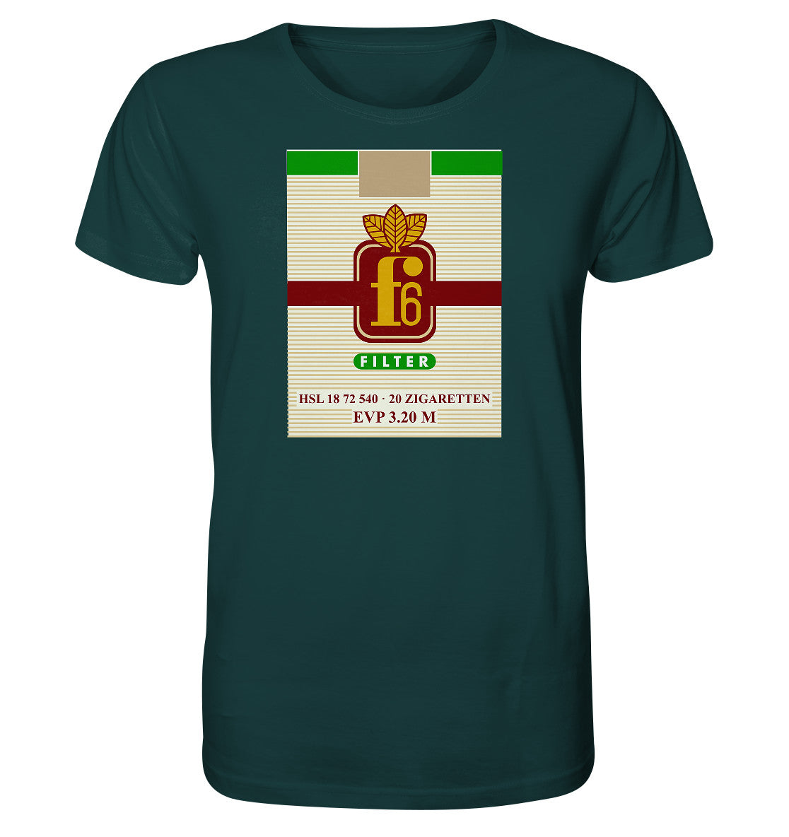 ORGANIC BIO SHIRT UNISEX • F6 FILTER ZIGARETTEN