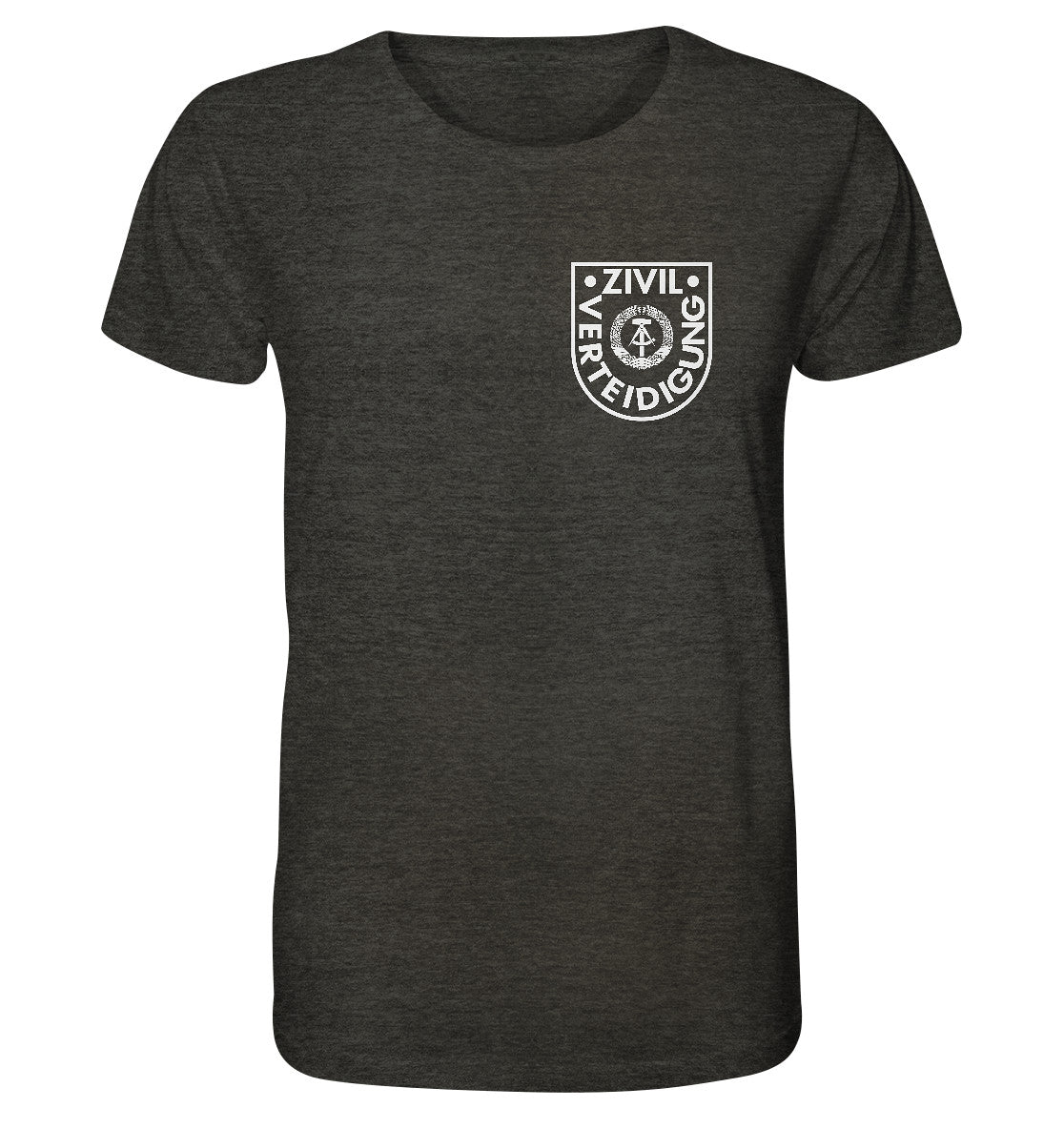 ORGANIC BIO SHIRT UNISEX • DR ZIVILVERTEIDIGUNG - BRUSTBADGE
