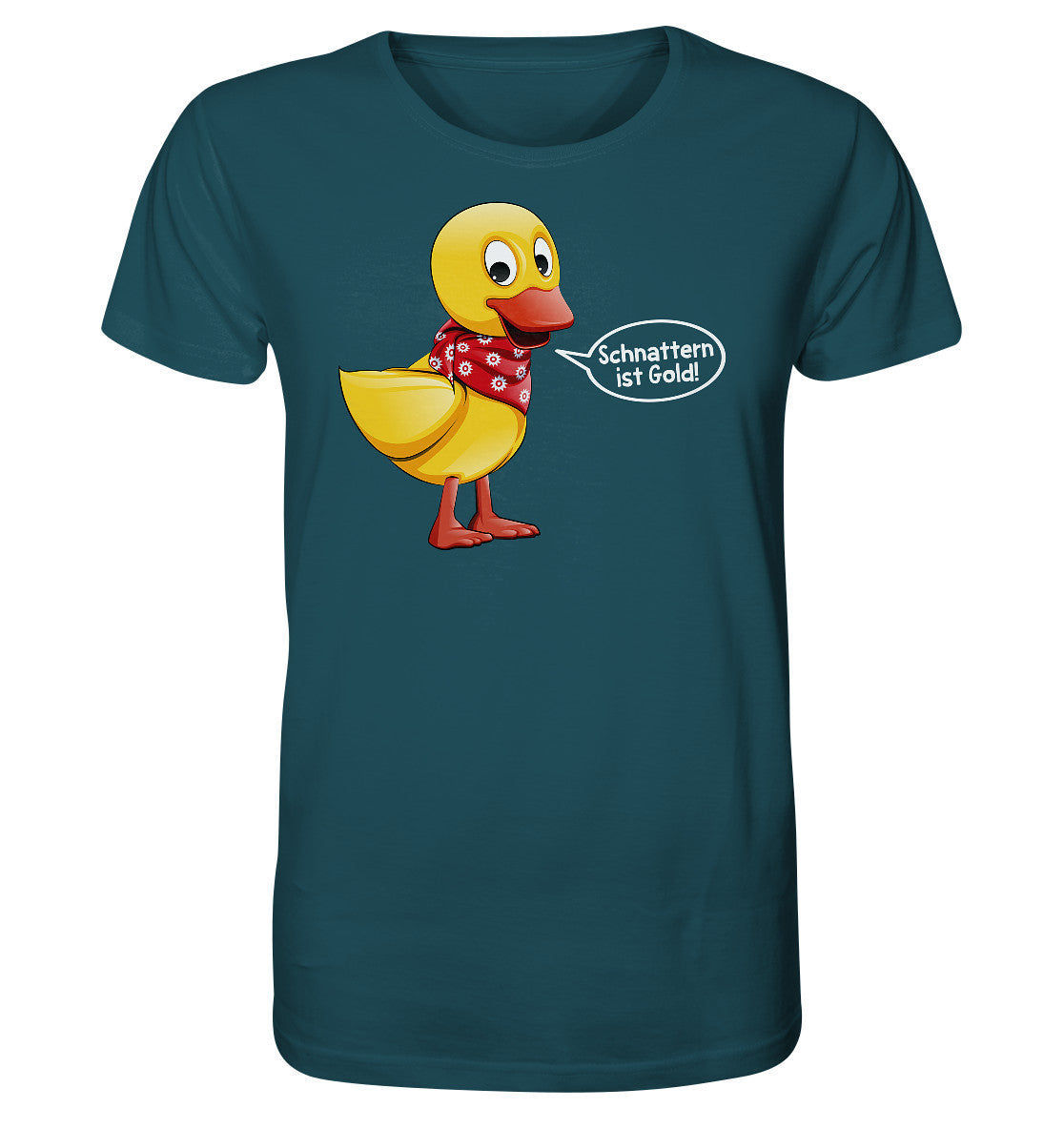 ORGANIC BIO SHIRT UNISEX • UNSER SANDMÄNNCHEN - SCHNATTERINCHEN - SCHNATTERN IST GOLD!