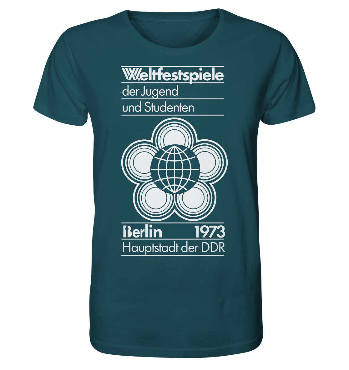 ORGANIC BIO SHIRT UNISEX • WELTFESTSPIELE BERLIN 1973 - PLAKATMOTIV
