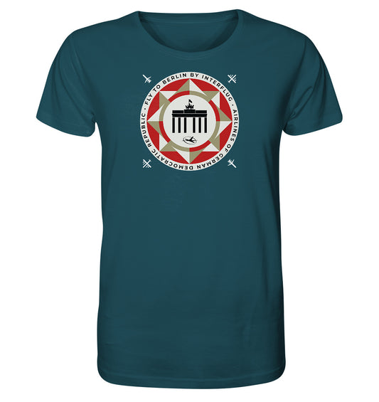 ORGANIC BIO SHIRT UNISEX • FLY TO BERLIN WITH INTERFLUG - ORIGINALWERBUNG