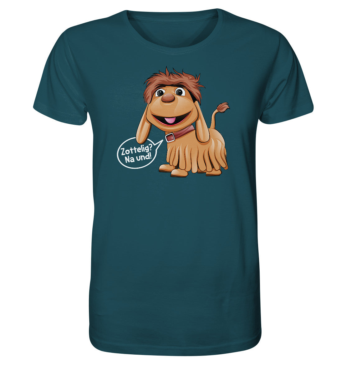 ORGANIC BIO SHIRT UNISEX • UNSER SANDMÄNNCHEN - MOPPI - ZOTTELIG? NA UND!