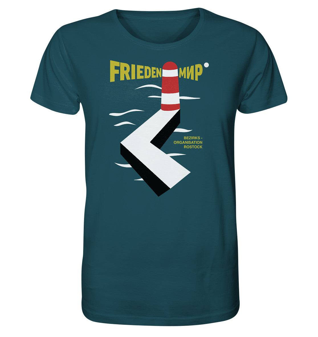 ORGANIC BIO SHIRT UNISEX • FRIEDEN - MIR - BEZIRKSORGANISATION ROSTOCK