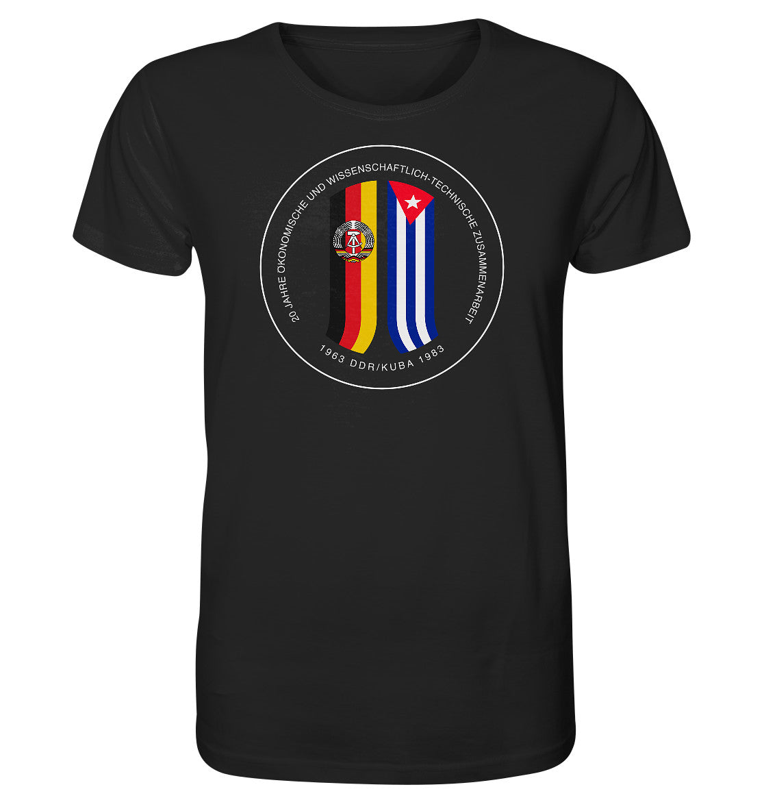 ORGANIC BIO SHIRT UNISEX • 20 JAHRE ZUSAMMENARBEIT DDR-KUBA
