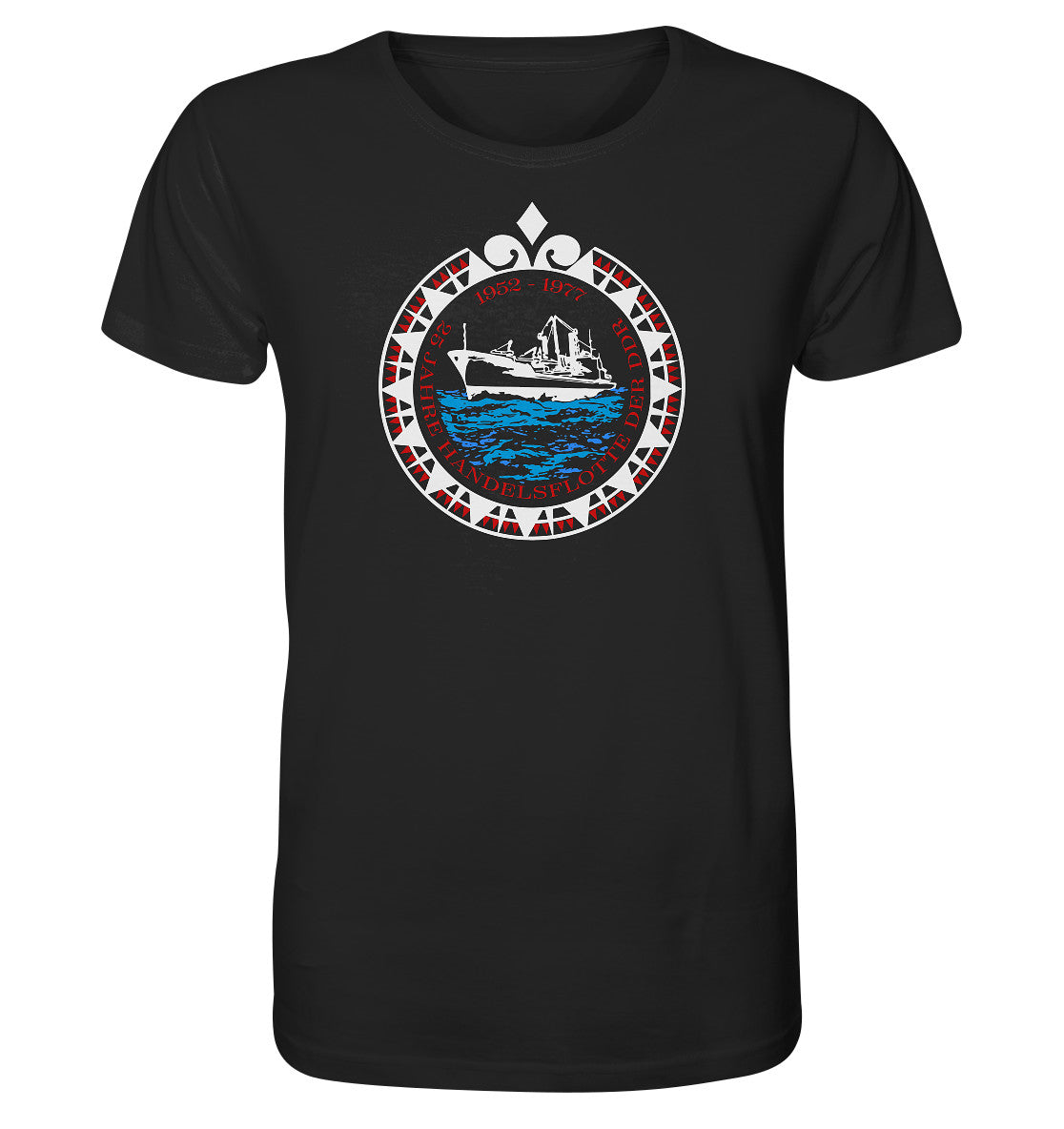ORGANIC BIO SHIRT UNISEX • 25 JAHRE HANDELSFLOTTE DER DDR - dunkel