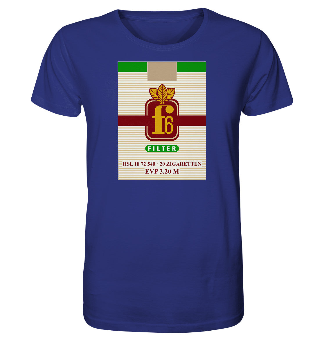 ORGANIC BIO SHIRT UNISEX • F6 FILTER ZIGARETTEN
