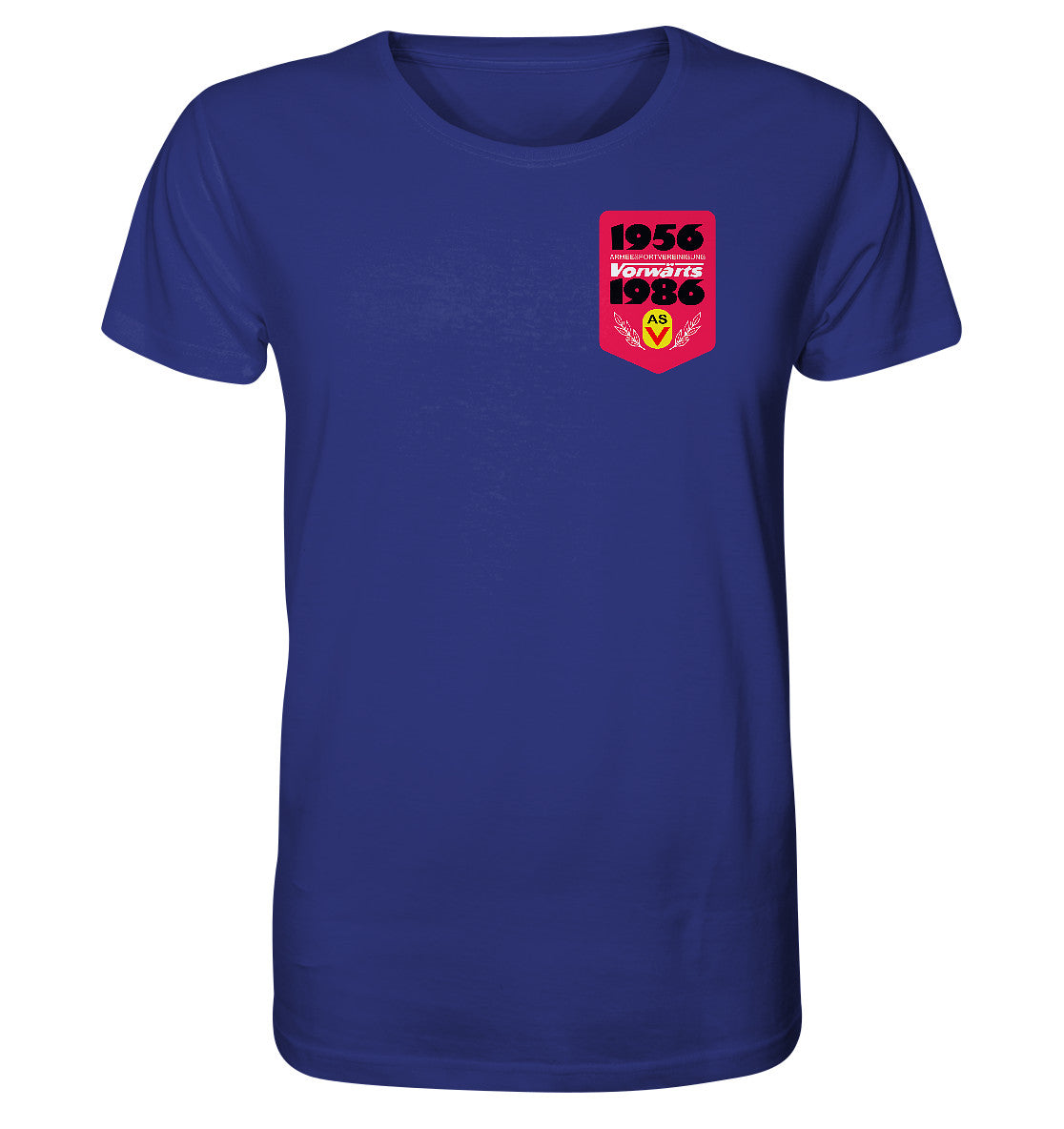 ORGANIC BIO SHIRT UNISEX • ARMEESPORTVEREINIGUNG VORWÄRTS 1956-1986, BRUST BADGE