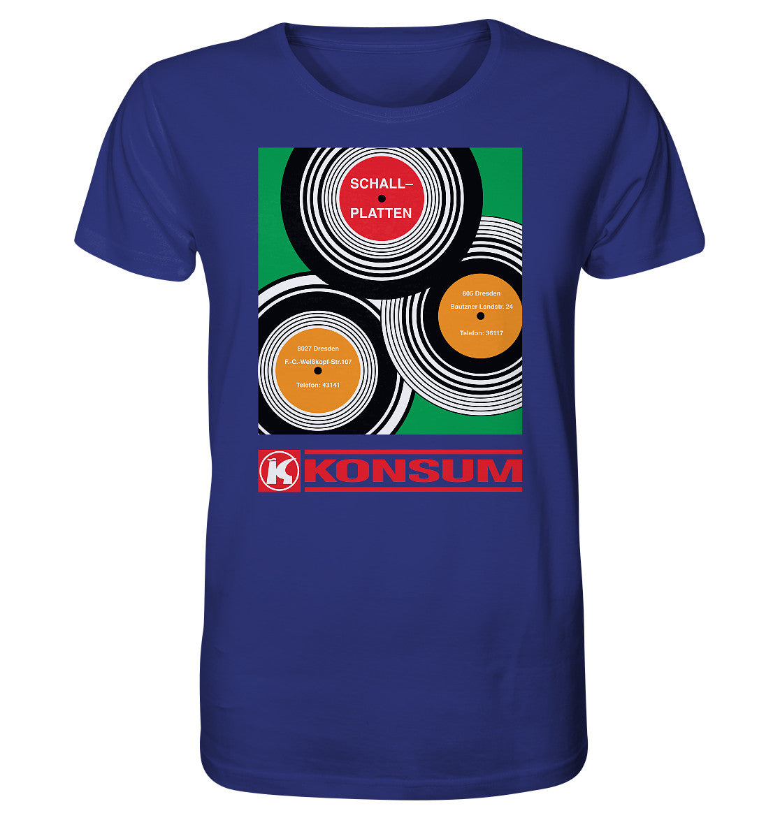 ORGANIC BIO SHIRT UNISEX • KONSUM SCHALLPLATTEN DRESDEN