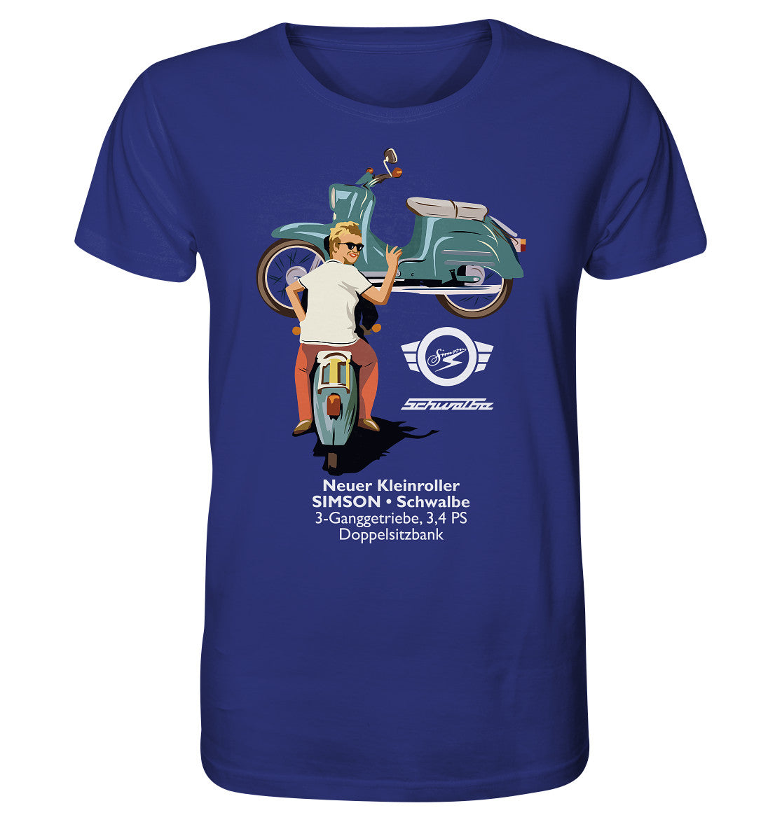 ORGANIC BIO SHIRT UNISEX • SIMSON SCHWALBE - ORIGINAL WERBUNG 1964 - PLAKAT