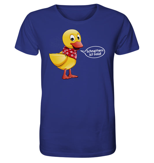 ORGANIC BIO SHIRT UNISEX • UNSER SANDMÄNNCHEN - SCHNATTERINCHEN - SCHNATTERN IST GOLD!