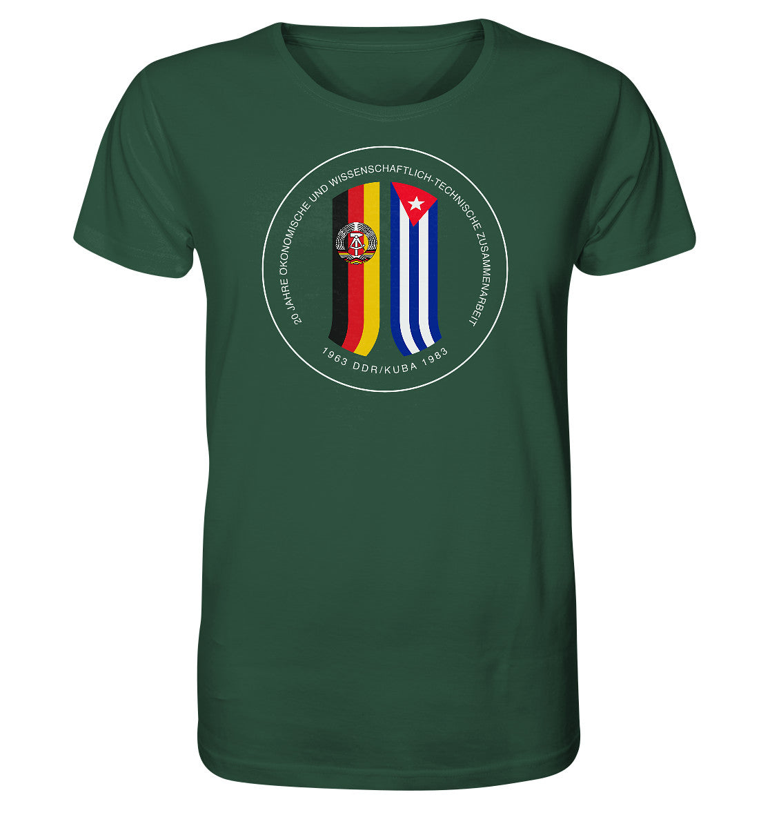 ORGANIC BIO SHIRT UNISEX • 20 JAHRE ZUSAMMENARBEIT DDR-KUBA