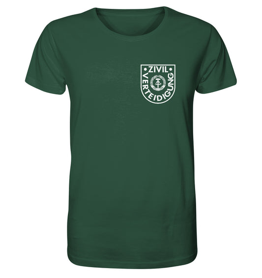 ORGANIC BIO SHIRT UNISEX • DR ZIVILVERTEIDIGUNG - BRUSTBADGE