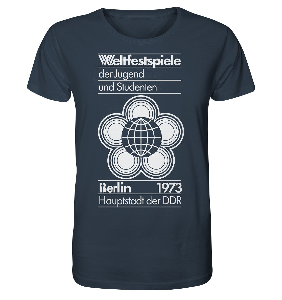 ORGANIC BIO SHIRT UNISEX • WELTFESTSPIELE BERLIN 1973 - PLAKATMOTIV