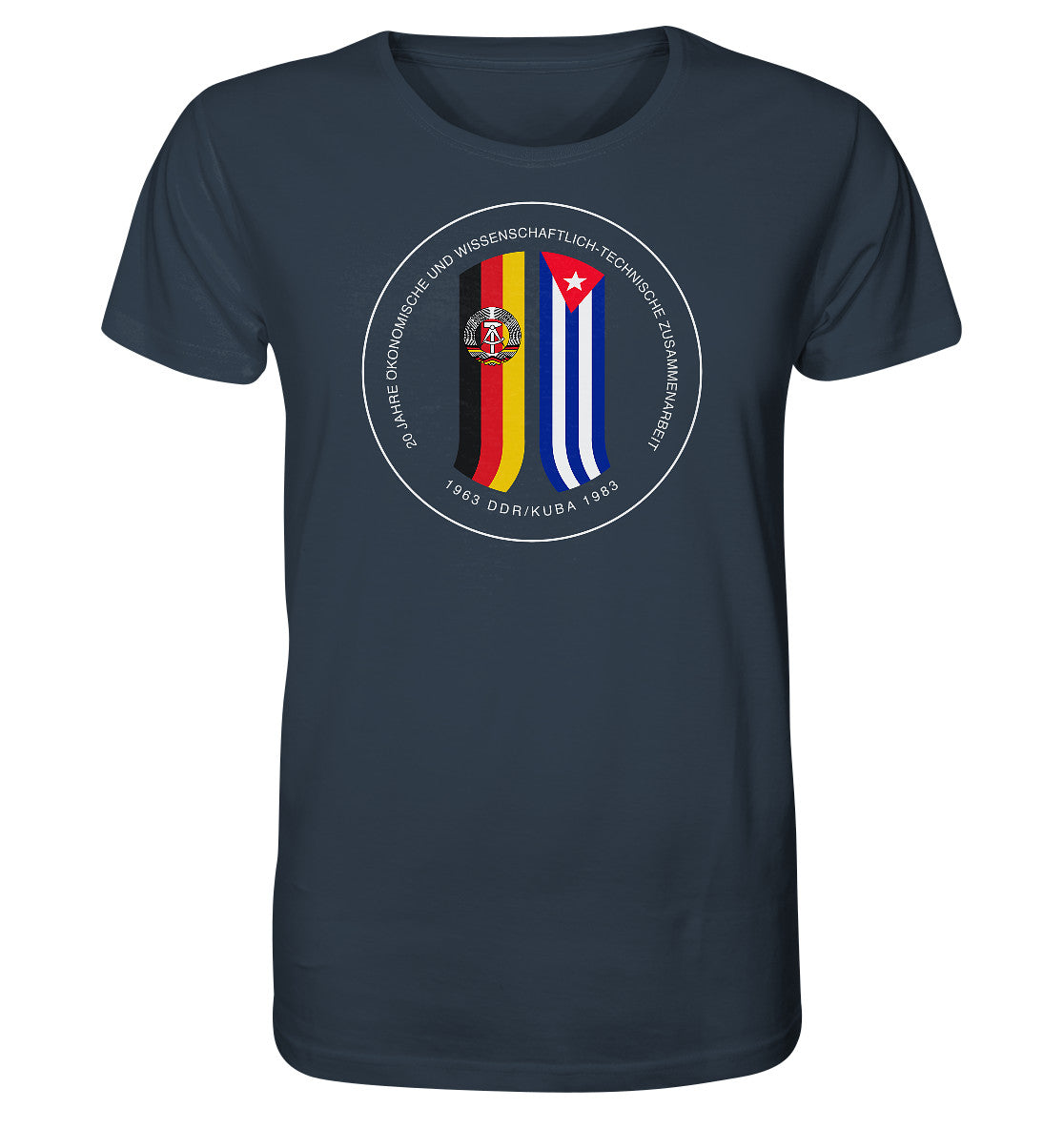 ORGANIC BIO SHIRT UNISEX • 20 JAHRE ZUSAMMENARBEIT DDR-KUBA