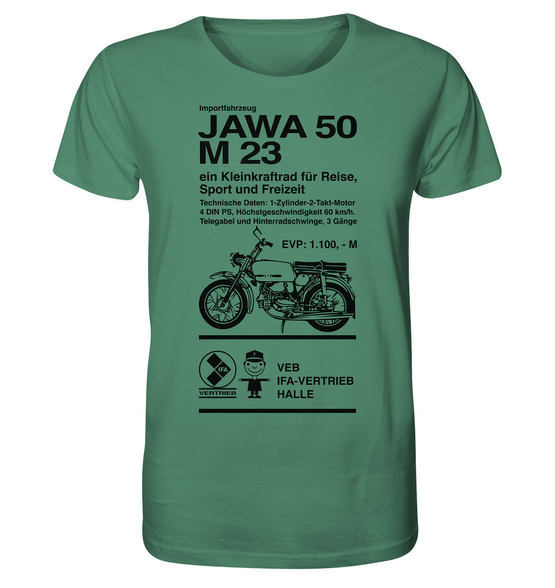 ORGANIC BIO SHIRT UNISEX • JAWA 50 M23 - ORIGINALPLAKAT