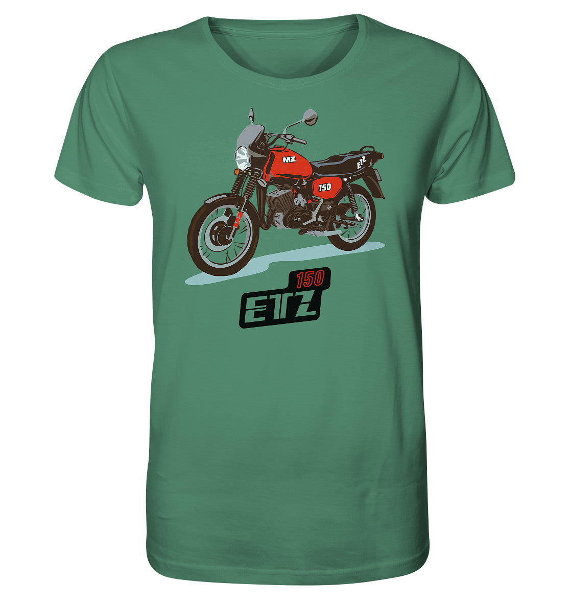 ORGANIC BIO SHIRT UNISEX • MZ ETZ 150 ROT (ORIGINAL DDR-PLAKAT)