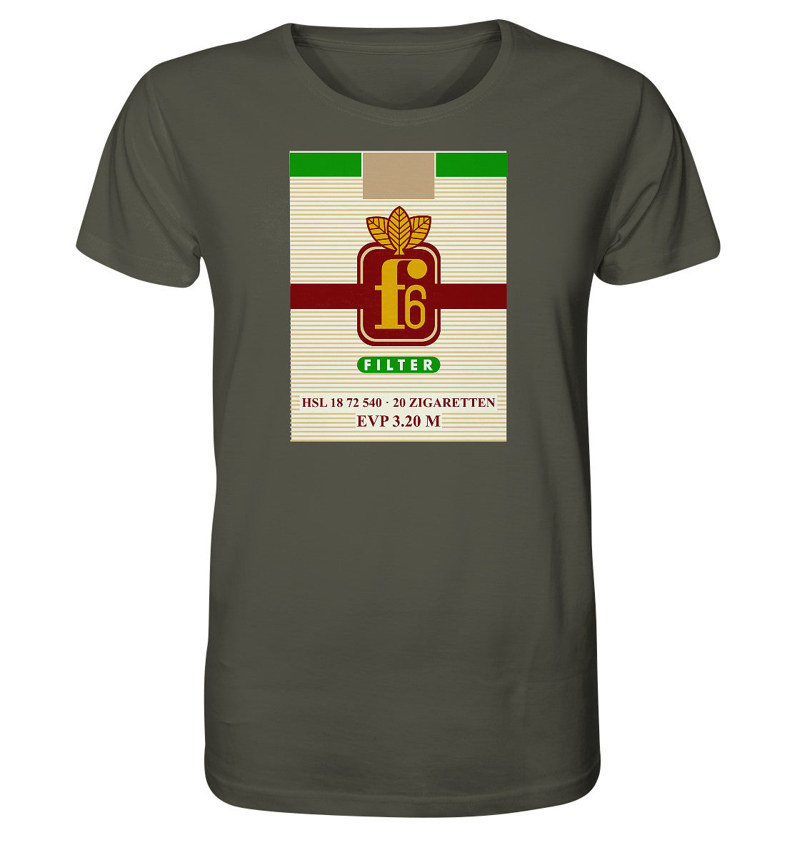 ORGANIC BIO SHIRT UNISEX • F6 FILTER ZIGARETTEN