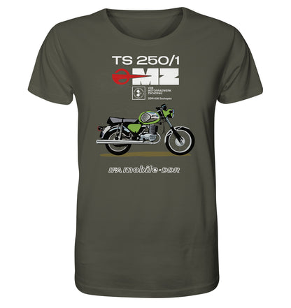 ORGANIC BIO SHIRT UNISEX • MZ TS 250 GRÜN (ORIGINAL DDR-PLAKAT)