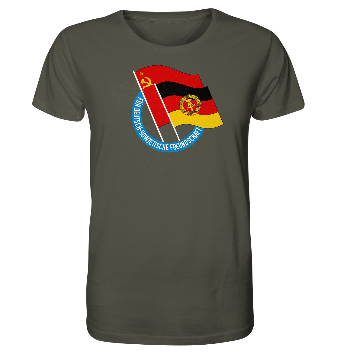 ORGANIC BIO SHIRT UNISEX • DEUTSCH SOWJETISCHE FREUNDSCHAFT - dunkel