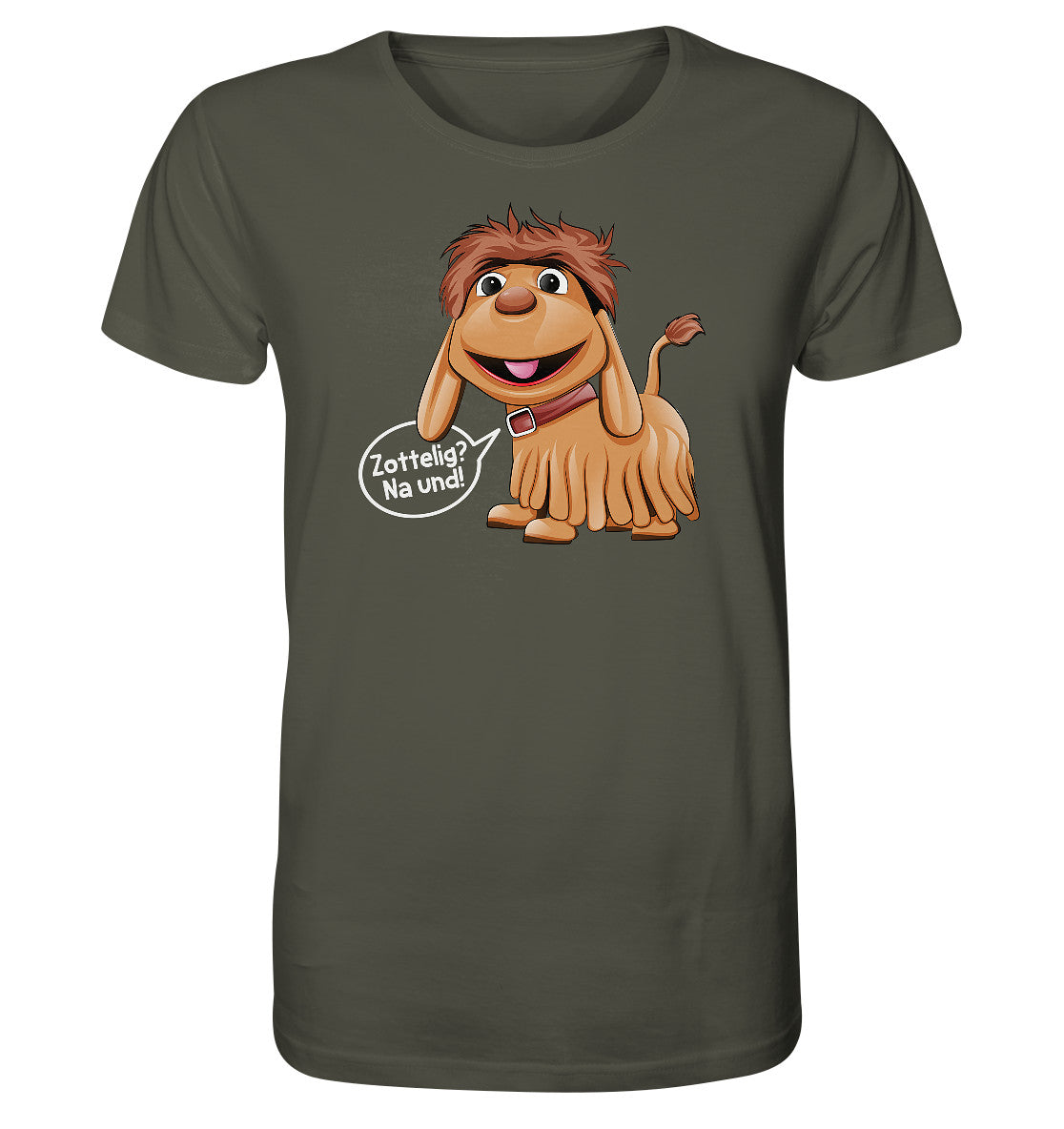 ORGANIC BIO SHIRT UNISEX • UNSER SANDMÄNNCHEN - MOPPI - ZOTTELIG? NA UND!