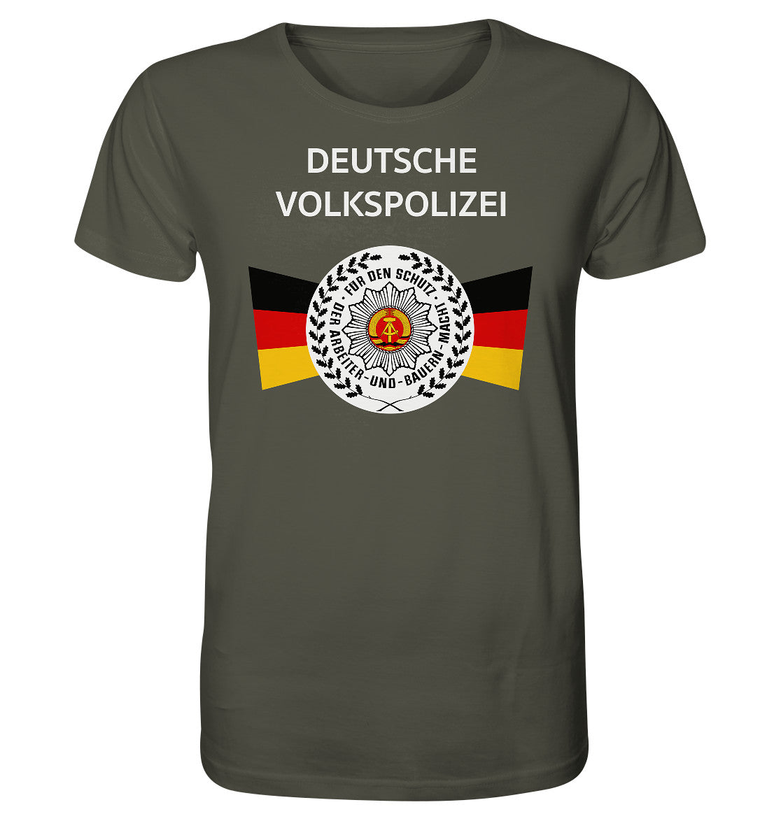 ORGANIC BIO SHIRT UNISEX • DEUTSCHE VOLKSPOLIZEI - ORIGINAL WIMPEL
