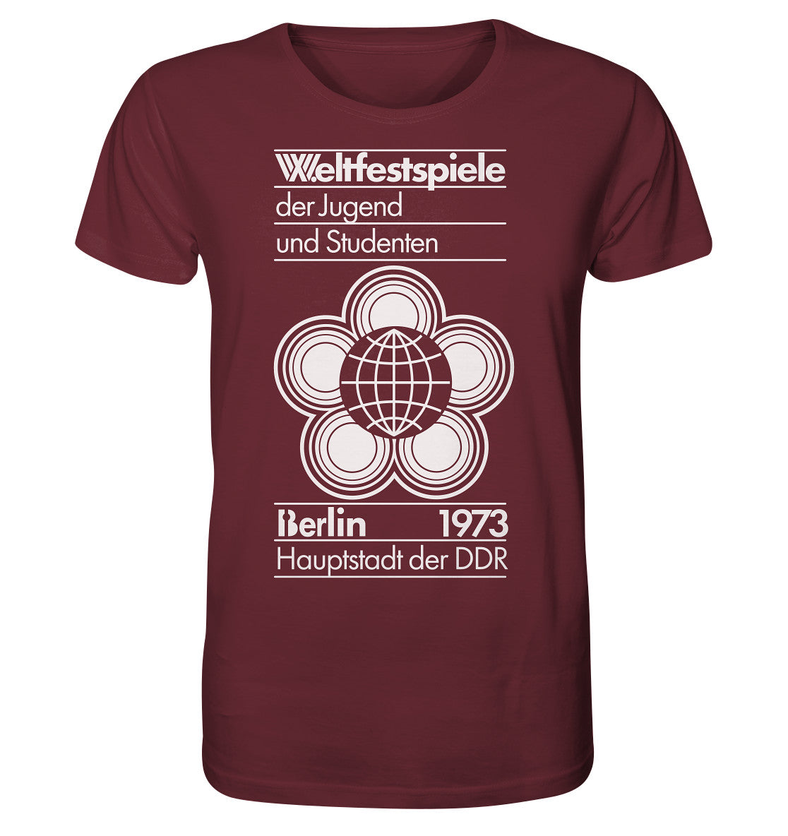 ORGANIC BIO SHIRT UNISEX • WELTFESTSPIELE BERLIN 1973 - PLAKATMOTIV