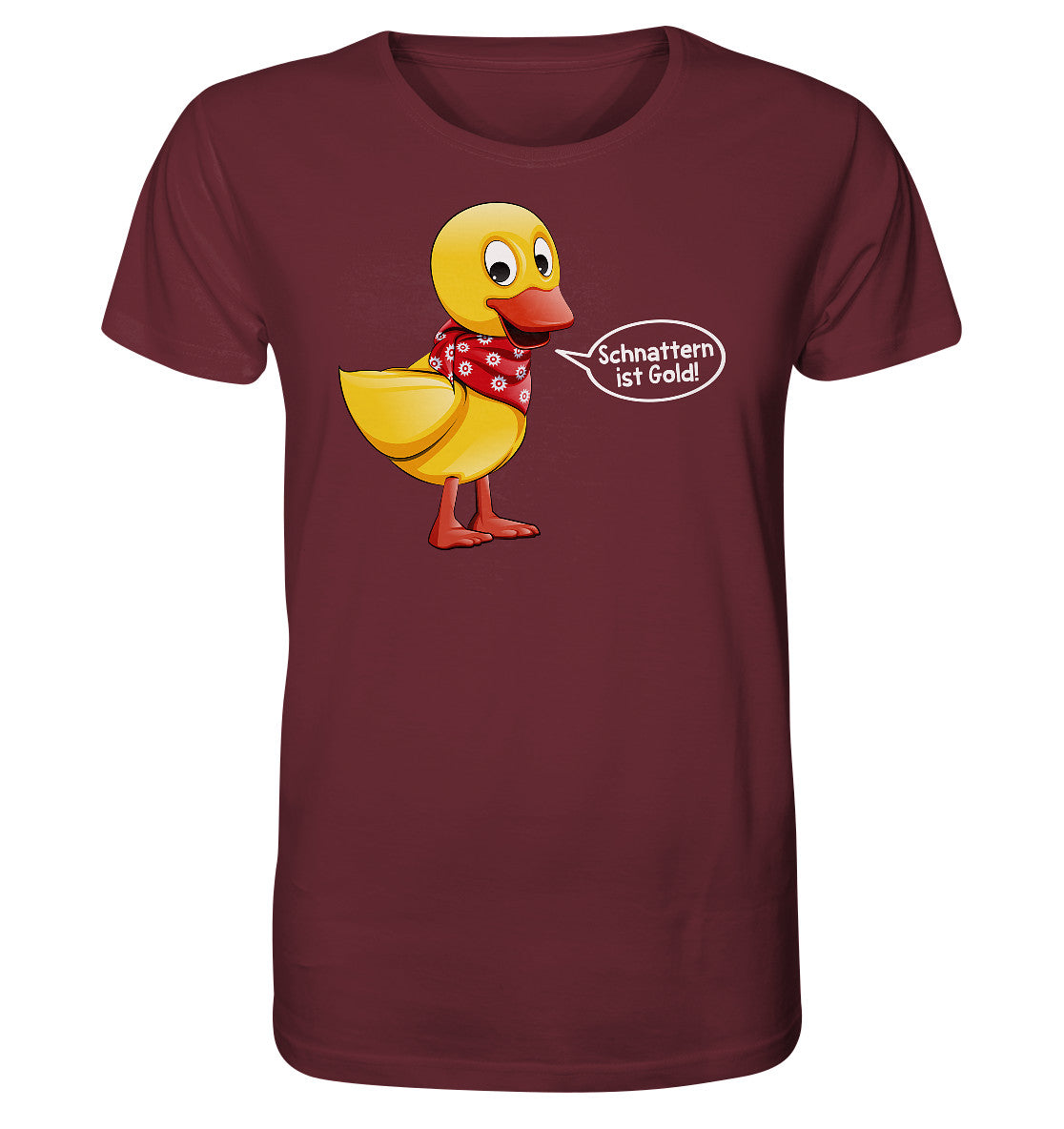 ORGANIC BIO SHIRT UNISEX • UNSER SANDMÄNNCHEN - SCHNATTERINCHEN - SCHNATTERN IST GOLD!