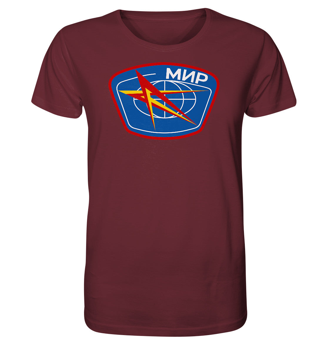 ORGANIC BIO SHIRT UNISEX • MIR - KOSMONAUTEN-BADGE