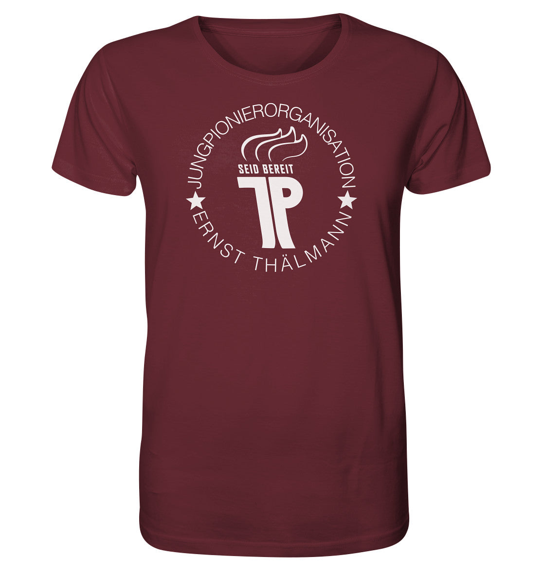 ORGANIC BIO SHIRT UNISEX •  JUNGE PIONIERE - LOGO DUNKEL