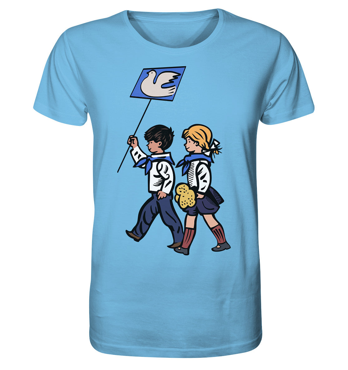 ORGANIC BIO SHIRT UNISEX • KLEINE WEISSE FRIEDENSTAUBE - ILLUSTRATION UNSERE FIBEL