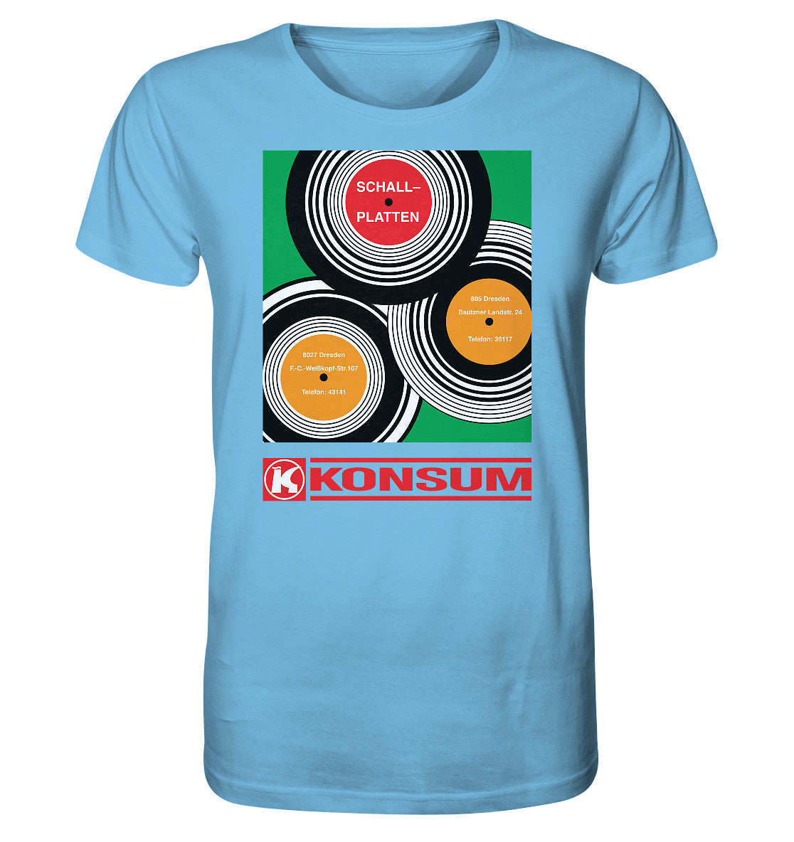 ORGANIC BIO SHIRT UNISEX • KONSUM SCHALLPLATTEN DRESDEN