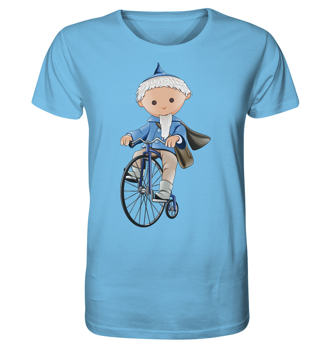 ORGANIC BIO SHIRT UNISEX • UNSER SANDMÄNNCHEN - AUF DEM HOCHRAD - BLAU (PU-97, 1969