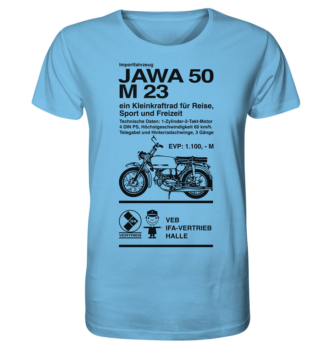 ORGANIC BIO SHIRT UNISEX • JAWA 50 M23 - ORIGINALPLAKAT