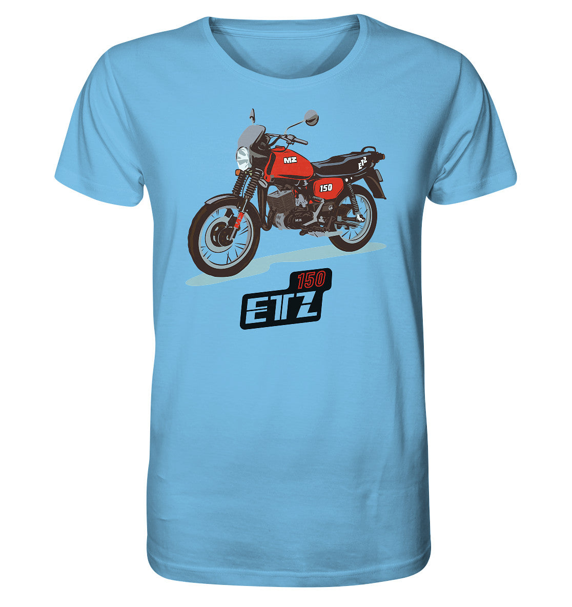 ORGANIC BIO SHIRT UNISEX • MZ ETZ 150 ROT (ORIGINAL DDR-PLAKAT)