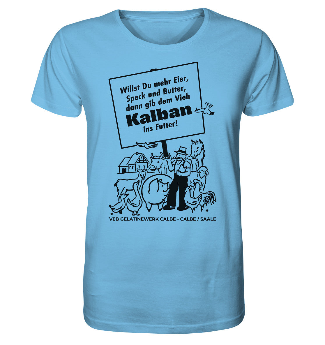 ORGANIC BIO SHIRT UNISEX • KALBAN, VEB GELATINEWERK CALBE - ORIGINALPLAKAT