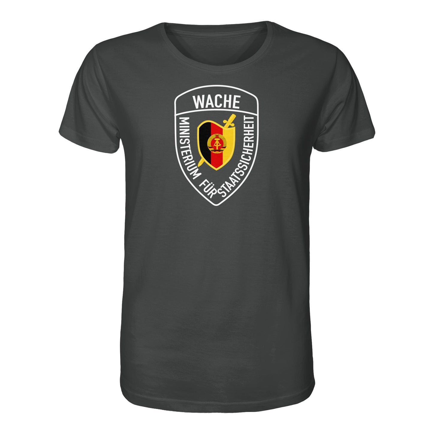 DDR Ostalgie Bio-Shirt Unisex • MINISTERIUM FÜR STAATSSICHERHEIT - WACHE (ORIGINAL SCHILD)