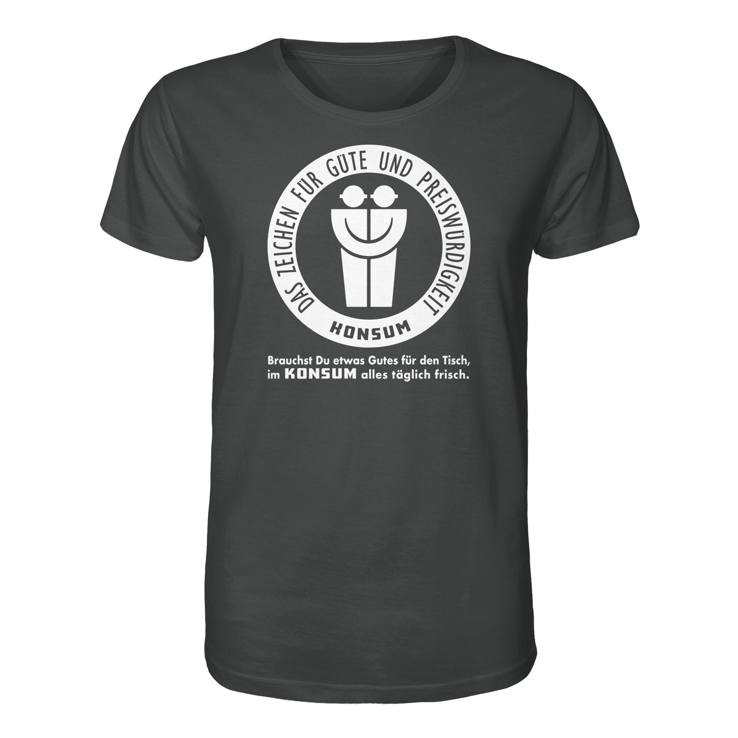DDR Ostalgie Bio-Shirt Unisex • KONSUM - DAS ZEICHEN FÜR GÜTE UND PREISWÜRDIGKEIT